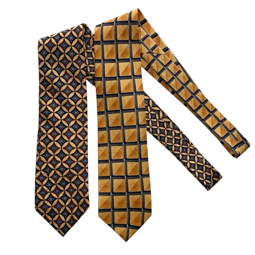 JZ Richards NORDSTROM Silk Ties Made in USA Hand Crafted Bundle of 2